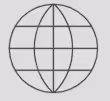 Icon of a globe with latitude and longitude lines.